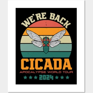 We’re Back Cicada Apocalypse World Tour Locust 2024 Funny Posters and Art